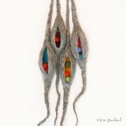 Felted Wall Sculpture :: Four Pods.