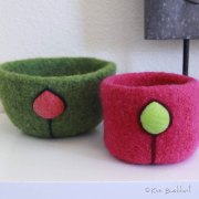 Fulled & Needle-felted Bowl Set