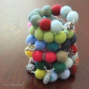 Felted Bead Bracelets with Charms