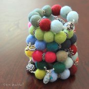 Felted Bead Bracelets with Charms