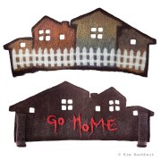 "Go Home" :: Felted facade