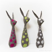 Felted Wool Sculptures :: Rabbitts