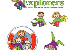 Branding/logo and illustrations for kindergarten classroom's online resources