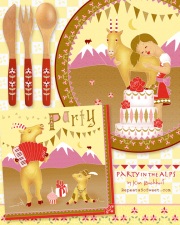 Party in the Alps Illustrations