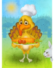 Vegetarian Thanksgiving  Illustration