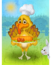 Vegetarian Thanksgiving  Illustration